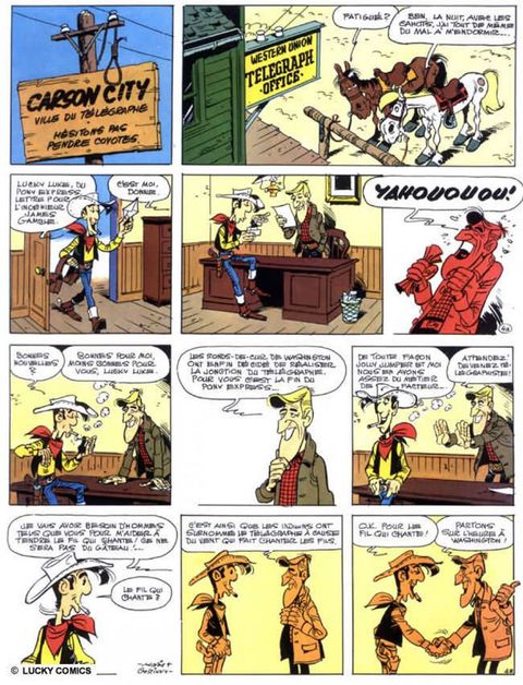 Aperçu de l'album Lucky Luke (Dargaud) tome 14 - Le Fil qui Chante