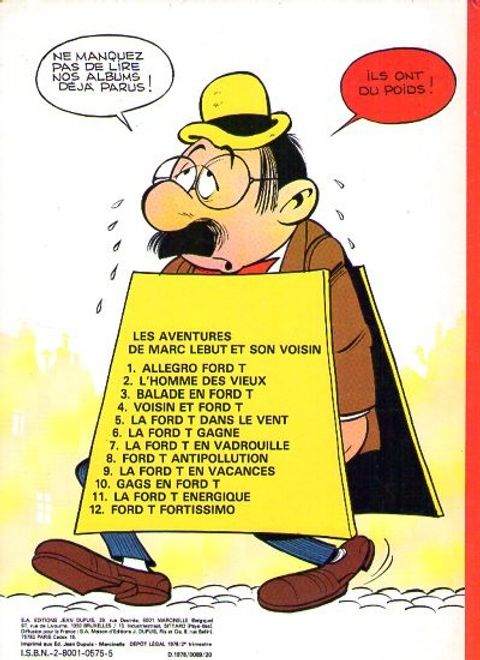 Aperçu de l'album Marc Lebut et son voisin tome 12 - Ford T Fortissimo