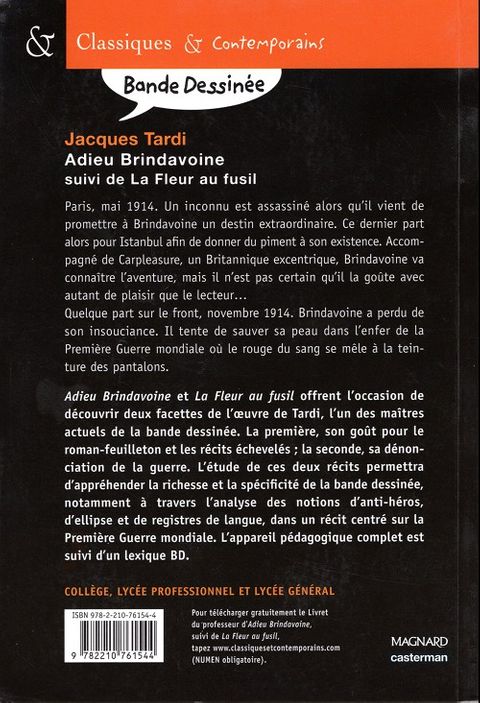 Aperçu de l'album Adieu Brindavoine ; la Fleur au Fusil