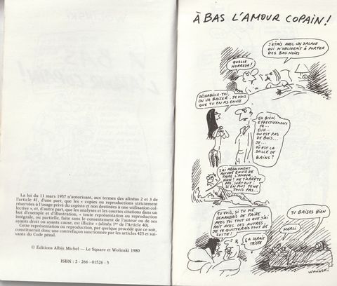 Aperçu de l'album Wolinski (One-Shot) tome 1980 - A bas l'amour copain !