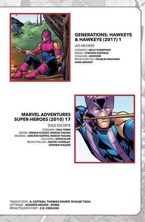 Aperçu de l'album Marvel-verse - Hawkeye