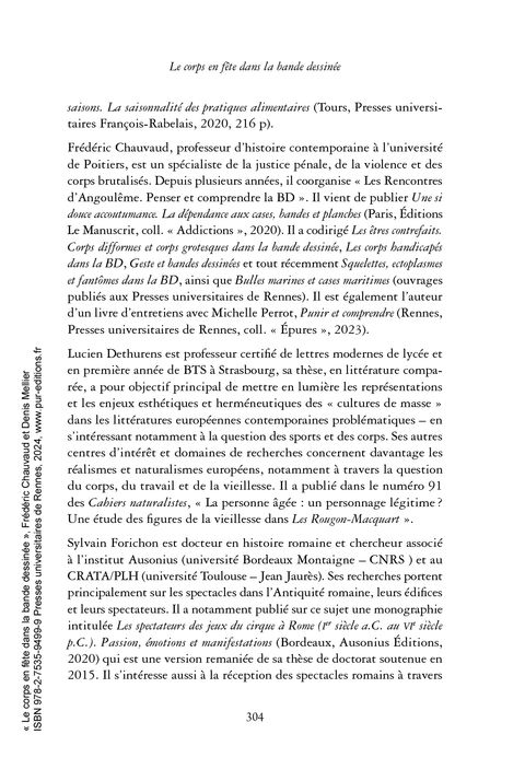 Aperçu de l'album Le corps en fête dans la bande dessinée