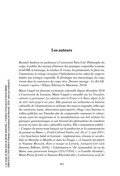 Aperçu de l'album Le corps en fête dans la bande dessinée