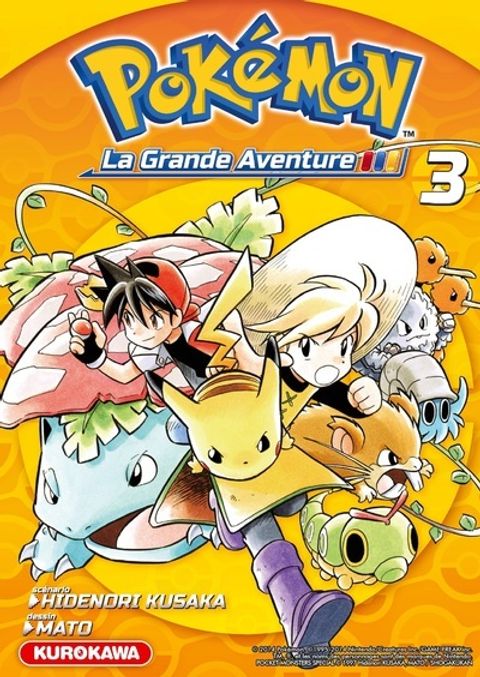 Couverture de l'album Pokémon - La Grande Aventure - Rouge Bleu et Jaune