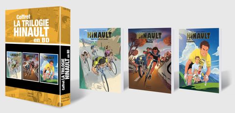 Couverture de l'album Coffret la trilogie Bernard Hinault en BD
