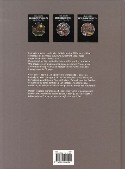 Aperçu de l'album Légendes d'aujourd'hui (Int. 3T) tome 1 - La croisière des oubliés / Le vaisseau de pierre /La ville qui n'existait pas (1975-1977) 