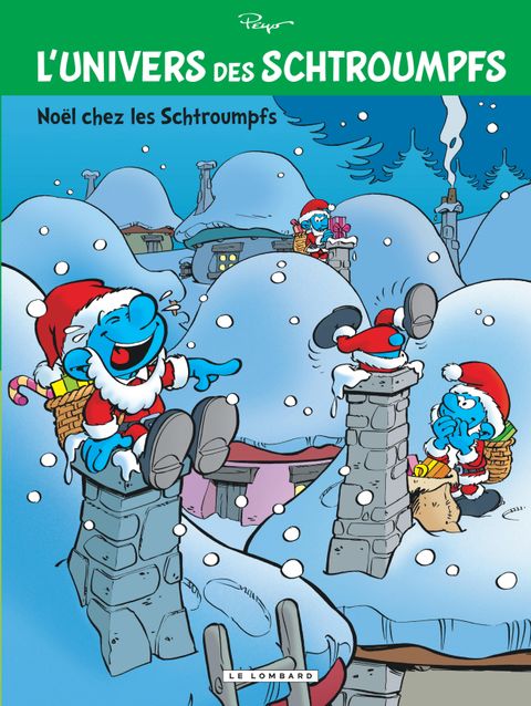 Couverture de l'album Noël chez les schtroumpfs