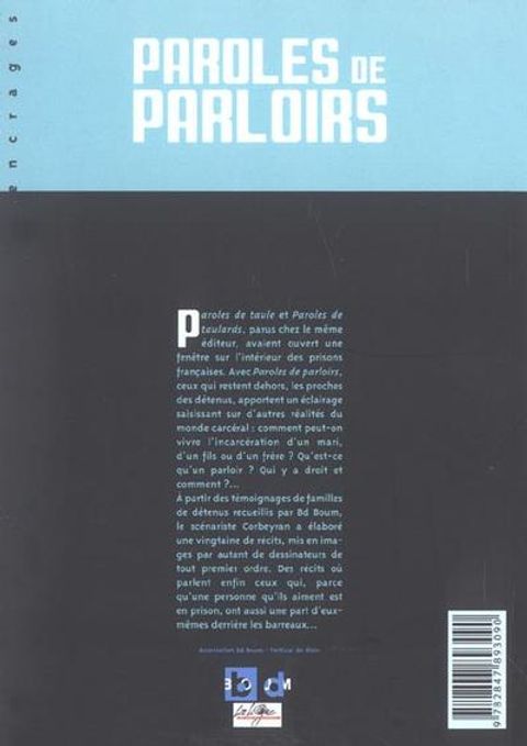 Aperçu de l'album Paroles de... (BD Boum) tome 3 - Paroles de parloirs