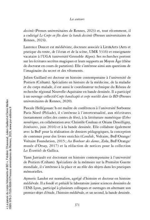 Aperçu de l'album La parure du corps - Vêtements et BD