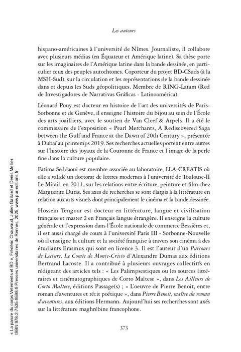 Aperçu de l'album La parure du corps - Vêtements et BD