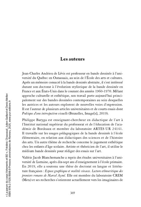 Aperçu de l'album La parure du corps - Vêtements et BD