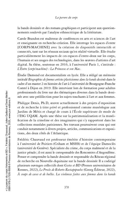 Aperçu de l'album La parure du corps - Vêtements et BD