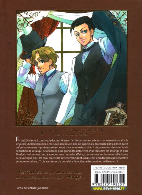 Aperçu de l'album Les classiques en Manga - nobi nobi  - Sherlock Holmes - Une Etude En Rouge