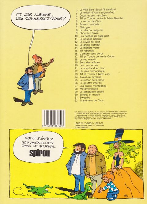 Aperçu de l'album Tif et Tondu tome 1 - Le trésor d'Alaric