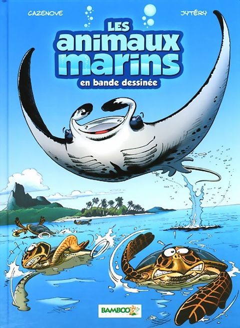 Couverture de l'album Les animaux marins en bande dessinée 
