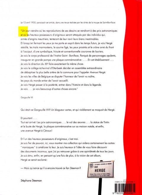 Aperçu de l'album Hergé - Auteur tome 1991 - Tout Hergé - Itinéraire d'un collectionneur chanceux