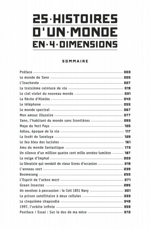 Aperçu de l'album 25 Histoires d'un Monde en 4 Dimensions
