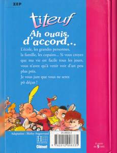 Aperçu 2 de l'album Titeuf (Bibliothèque Rose) tome 9 - Ah ouais, d'accord...