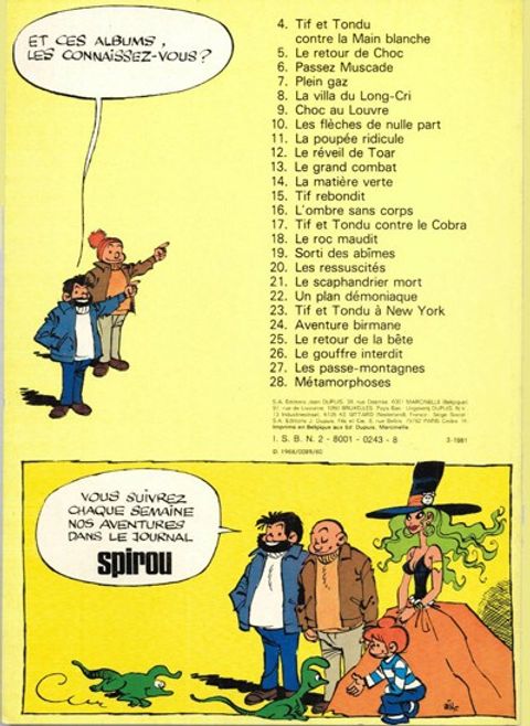 Aperçu de l'album Tif et Tondu tome 13 - Le grand combat
