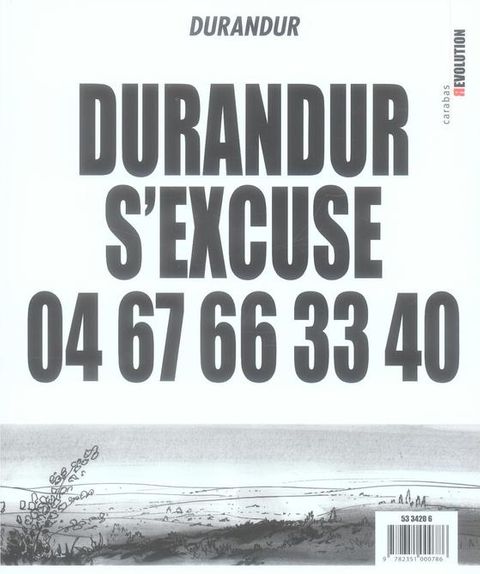 Couverture de l'album Durandur s'excuse