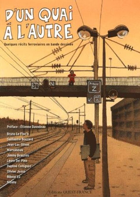 Couverture de l'album D'un quai à l'autre : Quelques récits ferroviaires en bande dessinée