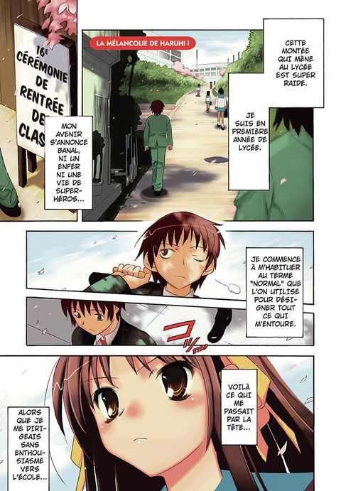 Aperçu de l'album La Mélancolie de Haruhi - Brigade S.O.S tome 1