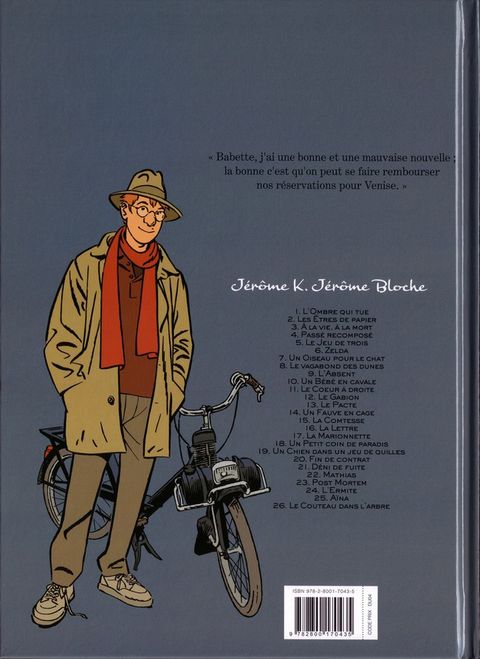 Aperçu de l'album Jérôme K. Jérôme Bloche tome 26 - Le couteau dans l'arbre