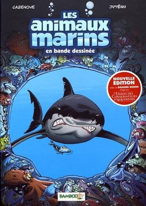 Couverture de l'album Les animaux marins en bande dessinée 