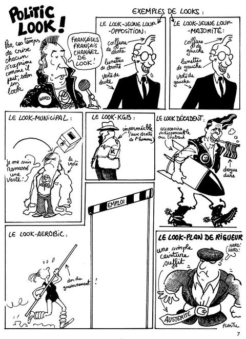 Aperçu de l'album Plantu (Recueil annuel du Monde) tome 1984 - Politic-look - L'actualité politique en BD !
