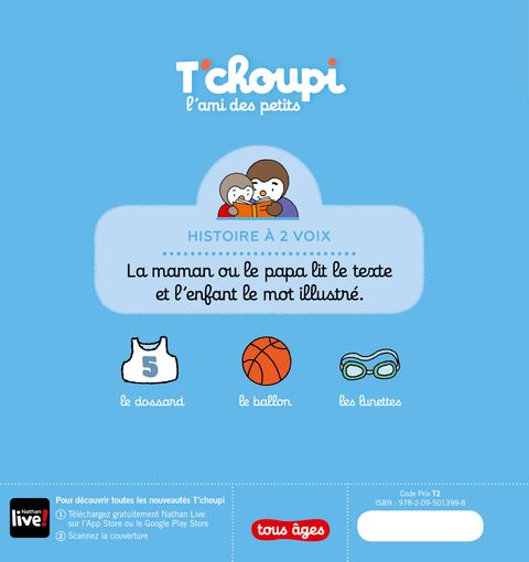 Aperçu de l'album T'choupi - une histoire à deux voix tome 22 - T'choupi champion de sport
