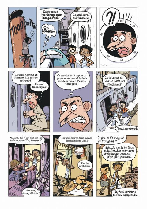 Aperçu de l'album La drôle de guerre de Papi et Lucien tome 2 - Expédition : l'Atlantique !
