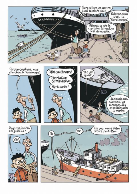 Aperçu de l'album La drôle de guerre de Papi et Lucien tome 2 - Expédition : l'Atlantique !