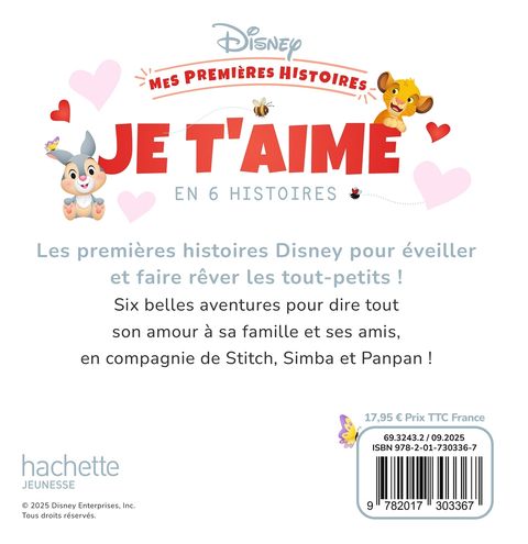 Aperçu de l'album Disney mes premières histoires  - Je t'aime en 6 histoires