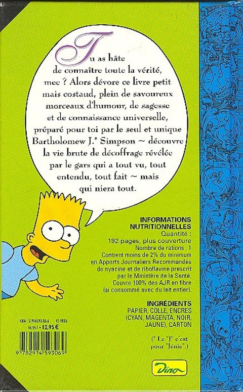 Aperçu de l'album Les Simpson Hors série - Bart Simpson : Mon guide de la vie