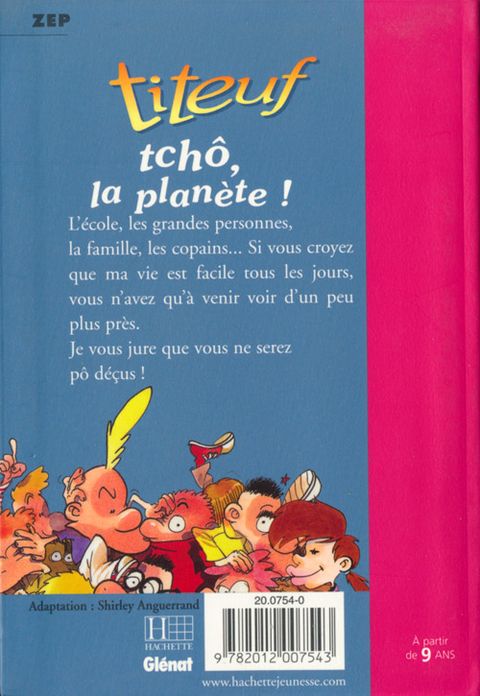 Aperçu de l'album Titeuf (Bibliothèque Rose) tome 7 - Tchô, la planète !