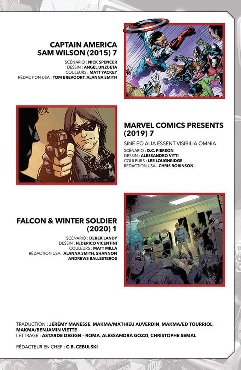 Aperçu de l'album Marvel-verse - Falcon & Winter Soldier