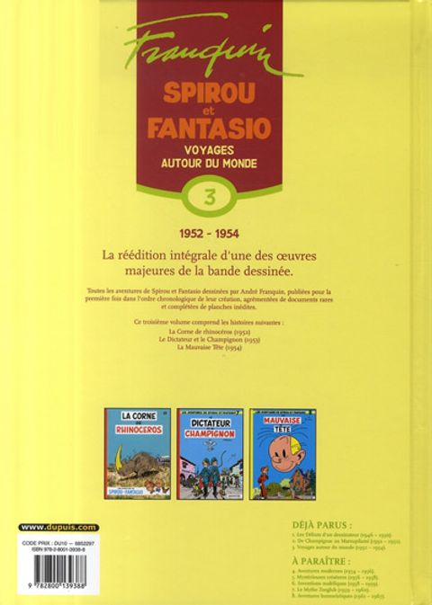 Aperçu de l'album Spirou et Fantasio (Int. Chronologique) tome 3 - Voyages Autour du Monde (1952-1954)