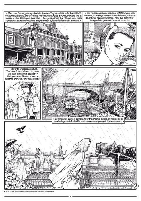 Aperçu de l'album Passagers du vent (Hors Série) tome 2017 - Le sang des cerises - Livre 1 : Rue de l'abreuvoir (1/4)