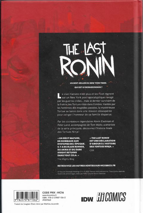 Aperçu de l'album Les Tortues Ninja - TMNT - The Last Ronin - The Last Ronin