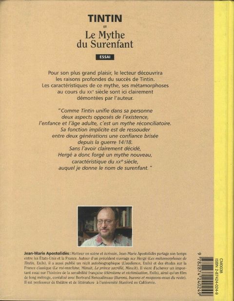 Aperçu de l'album Tintin (Autour de la BD) tome 2003 - Tintin et le mythe du surenfant