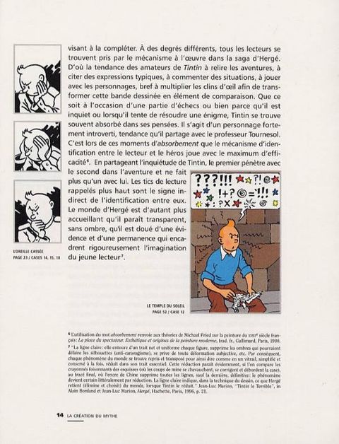 Aperçu de l'album Tintin (Autour de la BD) tome 2003 - Tintin et le mythe du surenfant