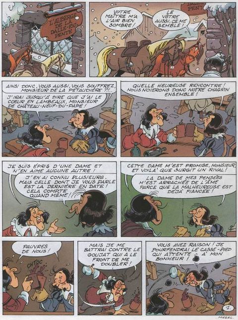 Aperçu de l'album Les Mousquetaires (Câline et Calebasse) tome 5 - la nuit des gargouilles (T2 Dupuis)