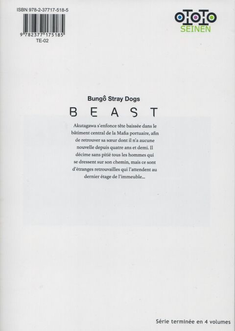 Aperçu de l'album Bungô Stray Dogs Beast tome 3