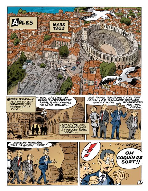Aperçu de l'album Une aventure de Jeff Mistral  tome 2 - Les 3 Symboles d'Arelate