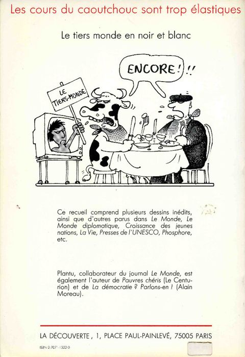 Aperçu de l'album Plantu (Recueil annuel du Monde) tome 1982 - Les cours du caoutchouc sont trop élastiques