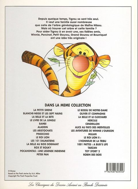 Aperçu de l'album Les Classiques du Dessin Animé - Les aventures de Tigrou et de son ami Winnie l'ourson