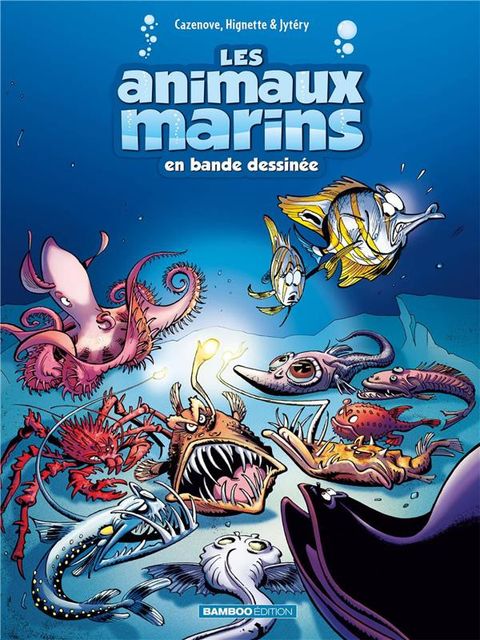 Couverture de l'album Les animaux marins en bande dessinée 