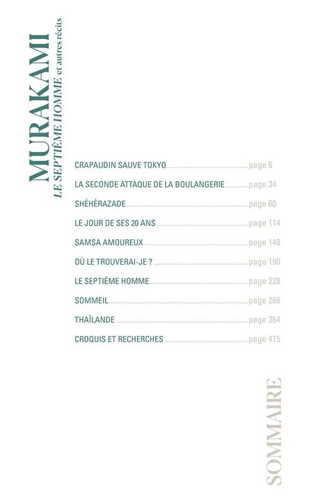 Aperçu de l'album Murakami - LE SEPTIÈME HOMME ET AUTRES RÉCITS