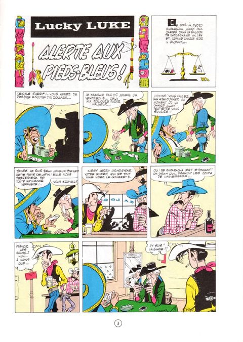 Aperçu de l'album Lucky Luke (Dupuis) tome 10 - Alerte aux Pieds-Bleus