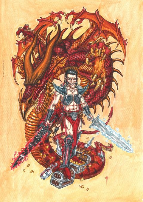 Pile-ou-face par fabrice angleraud print A4 signé et numeroté - les chroniques de la lune noire